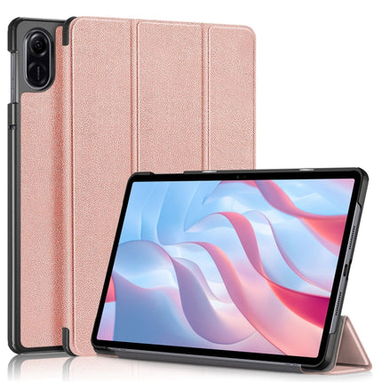 Custer Texture 3-Fold Holder Leather Smart Tablet Case, For Honor Pad X7 2025, For Honor Pad X9 Pro, For Honor Pad X9 / X8 Pro 11.5
