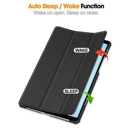 Custer Texture 3-Fold Holder Leather Smart Tablet Case, For Honor Pad X7 2025, For Honor Pad X9 Pro, For Honor Pad X9 / X8 Pro 11.5