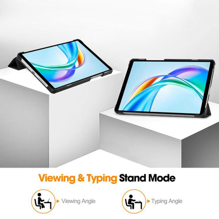 Custer Texture 3-Fold Holder Leather Smart Tablet Case, For Honor Pad X7 2025, For Honor Pad X9 Pro, For Honor Pad X9 / X8 Pro 11.5