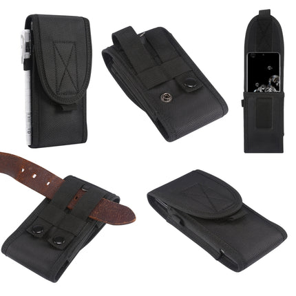 Multifunctional Universal Vertical Nylon Fabric Waist Bag Tactical Belt Bag, For 6.7 inch and Below Phones