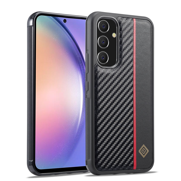 LC.IMEEKE 3 in 1 Carbon Fiber Texture Shockproof Phone Case