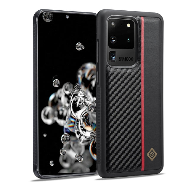 LC.IMEEKE 3 in 1 Carbon Fiber Texture Shockproof Phone Case, For Samsung Galaxy S20 Ultra, For Samsung Galaxy Note20 Ultra, For Samsung Galaxy A70, For Samsung Galaxy A71 4G, For Samsung Galaxy A50, For Samsung Galaxy S21 FE, For Samsung Galaxy A51 4G ...