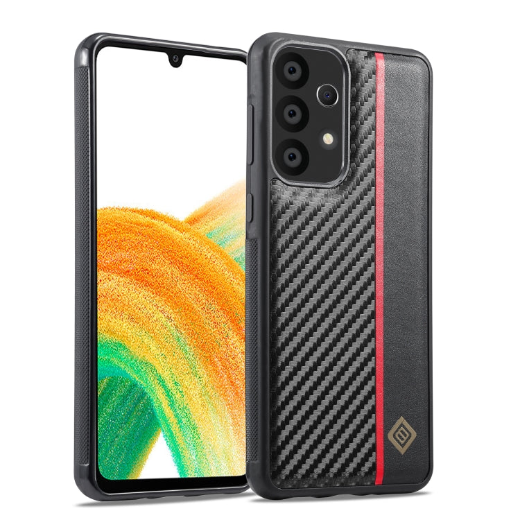 LC.IMEEKE 3 in 1 Carbon Fiber Texture Shockproof Phone Case