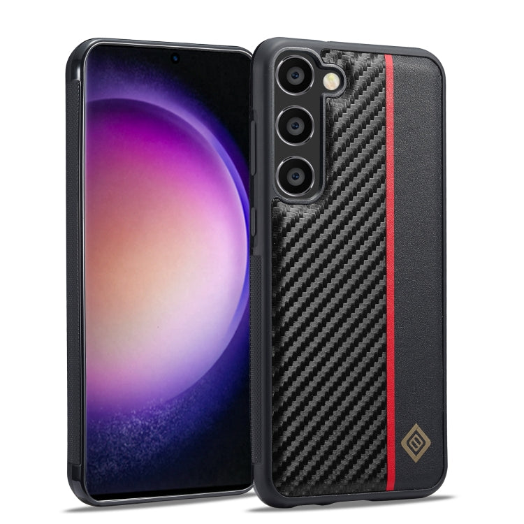 LC.IMEEKE 3 in 1 Carbon Fiber Texture Shockproof Phone Case