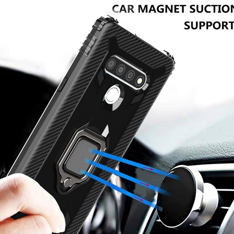 Carbon Fiber Protective Case with 360 Degree Rotating Ring Holder, For LG K51 / Q51, For LG Stylo 6, For Motorola Moto G Stylus, For Google Pixel 4a, For Xiaomi Redmi 10X / Note 9, For Xiaomi Redmi 9