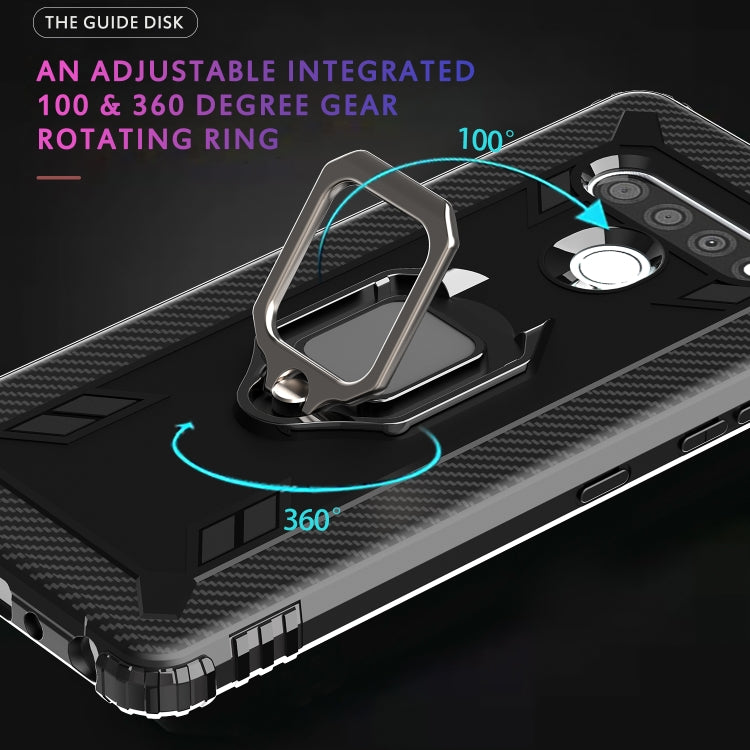 Carbon Fiber Protective Case with 360 Degree Rotating Ring Holder, For LG K51 / Q51, For LG Stylo 6, For Motorola Moto G Stylus, For Google Pixel 4a, For Xiaomi Redmi 10X / Note 9, For Xiaomi Redmi 9