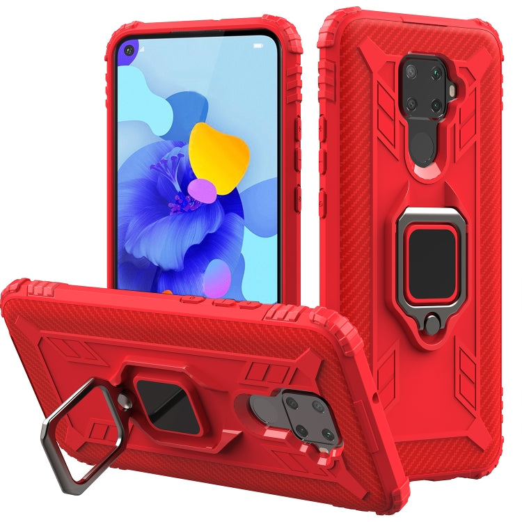Carbon Fiber Protective Case with 360 Degree Rotating Ring Holder, For Huawei nova 5i Pro / Mate 30 Lite / nova 5z, For Samsung Galaxy A11 (US Version), For Samsung A11 (EU Version), For Samsung Galaxy A21S, For Samsung Galaxy A31, For Samsung Galaxy A41