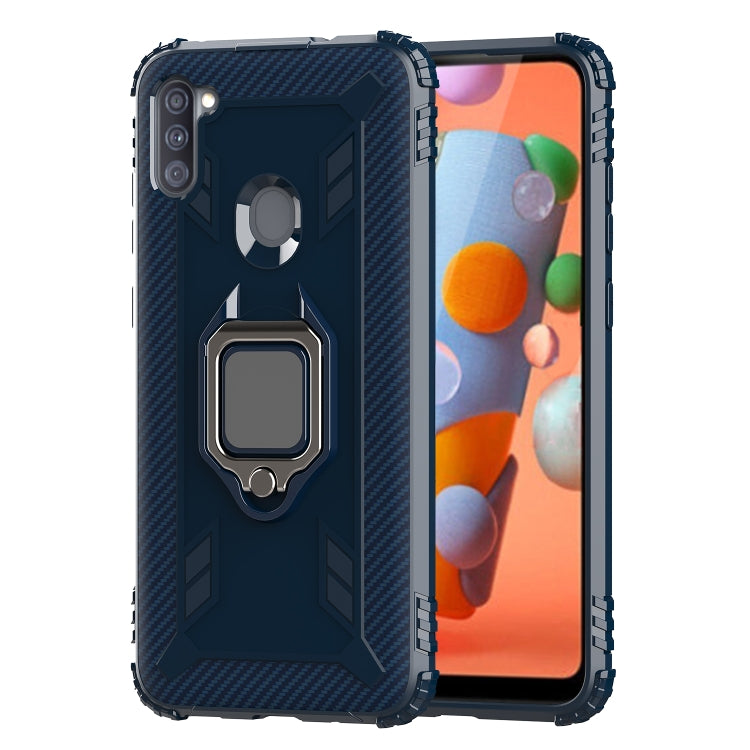 Carbon Fiber Protective Case with 360 Degree Rotating Ring Holder, For Huawei nova 5i Pro / Mate 30 Lite / nova 5z, For Samsung Galaxy A11 (US Version), For Samsung A11 (EU Version), For Samsung Galaxy A21S, For Samsung Galaxy A31, For Samsung Galaxy A41