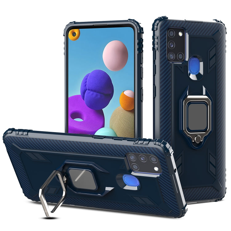 Carbon Fiber Protective Case with 360 Degree Rotating Ring Holder, For Huawei nova 5i Pro / Mate 30 Lite / nova 5z, For Samsung Galaxy A11 (US Version), For Samsung A11 (EU Version), For Samsung Galaxy A21S, For Samsung Galaxy A31, For Samsung Galaxy A41