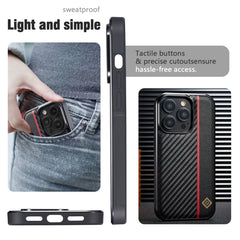 LC.IMEEKE 3 in 1 Carbon Fiber Texture Shockproof Phone Case, For iPhone 16 Pro Max, For iPhone 16 Pro, For iPhone 16 Plus, For iPhone 16, For iPhone 14 Plus, For iPhone 14, For iPhone 14 Pro, For iPhone 7 / 8 / SE 2020 2022, For iPhone 13 Pro����������...