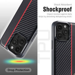 LC.IMEEKE 3 in 1 Carbon Fiber Texture Shockproof Phone Case, For iPhone 16 Pro Max, For iPhone 16 Pro, For iPhone 16 Plus, For iPhone 16, For iPhone 14 Plus, For iPhone 14, For iPhone 14 Pro, For iPhone 7 / 8 / SE 2020 2022, For iPhone 13 Pro����������...
