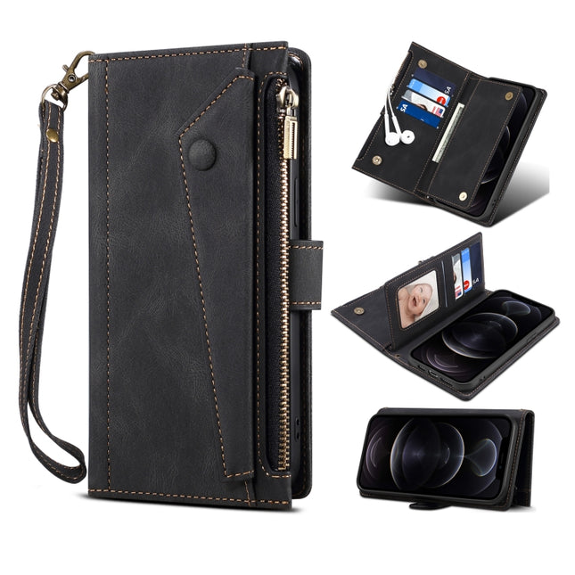ESEBLE Retro Frosted RFID Flip Leather Phone Case, For iPhone 17e / 16e, For iPhone 16 Pro Max, For iPhone 16 Pro, For iPhone 16 Plus, For iPhone 16, For iPhone 15 Pro Max