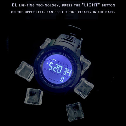 SPOVAN P100 LED Luminous Pedometer Multifunctional Sports Electronic Watch