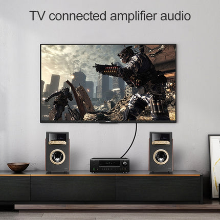 EMK Square Port to Square Port Digital Audio Speaker Optical Fiber Connecting Cable, 1m, 1.5m, 2m, 3m, 5m, 8m, 10m, 15m, 20m, 25m, 30m