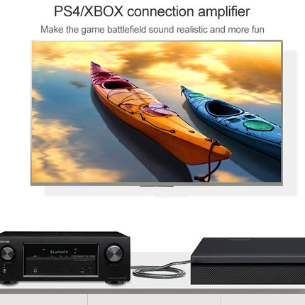 EMK Square Port to Square Port Digital Audio Speaker Optical Fiber Connecting Cable, 1m, 1.5m, 2m, 3m, 5m, 8m, 10m, 15m, 20m, 25m, 30m