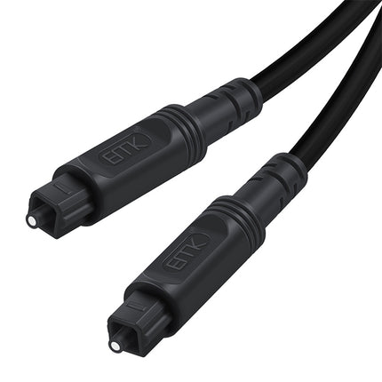 EMK Square Port to Square Port Digital Audio Speaker Optical Fiber Connecting Cable, 1m, 1.5m, 2m, 3m, 5m, 8m, 10m, 15m, 20m, 25m, 30m