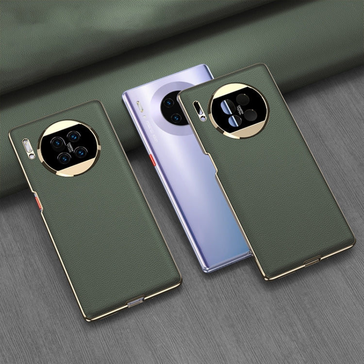 GKK Electroplating Leather Surface Phone Case, For Huawei Mate 50, For Huawei Mate 40 Pro, For Huawei Mate 40, For Huawei Mate 30 Pro 5G
