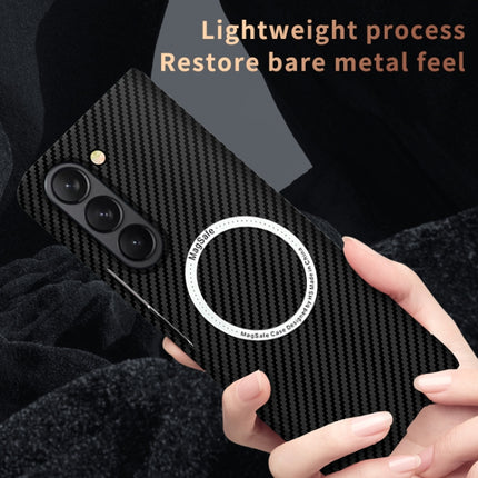 Carbon Fiber Texture MagSafe Magnetic Phone Case, For Samsung Galaxy Z Fold5, For Samsung Galaxy Z Flip5