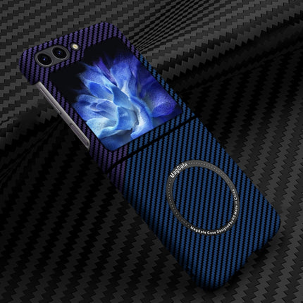 Carbon Fiber Texture MagSafe Magnetic Phone Case, For Samsung Galaxy Z Fold5, For Samsung Galaxy Z Flip5