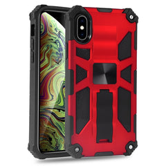 Shockproof TPU + PC Magnetic Protective Case with Holder, For iPhone SE 2022 / SE 2020 / 8 / 7, For iPhone X / XS, For iPhone XR, For iPhone XS Max