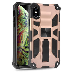 Shockproof TPU + PC Magnetic Protective Case with Holder, For iPhone SE 2022 / SE 2020 / 8 / 7, For iPhone X / XS, For iPhone XR, For iPhone XS Max