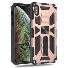 Shockproof TPU + PC Magnetic Protective Case with Holder, For iPhone SE 2022 / SE 2020 / 8 / 7, For iPhone X / XS, For iPhone XR, For iPhone XS Max