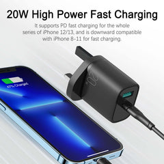 JOYROOM L-QP2011 20W USB+USB-C/Type-C Fast Charger, Charger, UK Plug