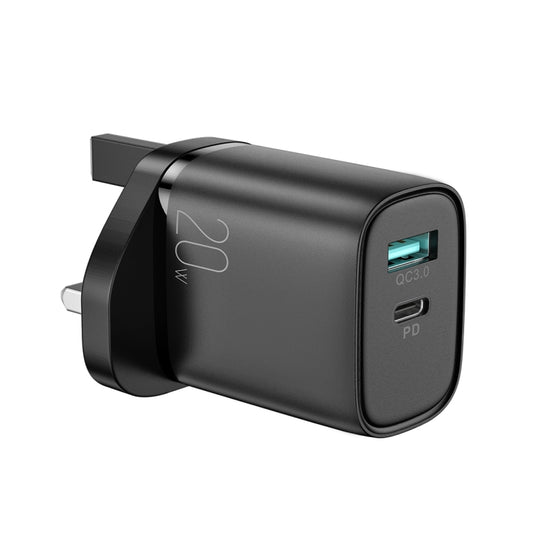 JOYROOM L-QP2011 20W USB+USB-C/Type-C Fast Charger, Charger, UK Plug