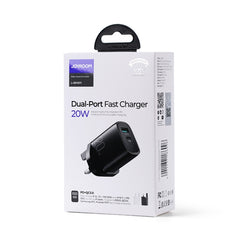 JOYROOM L-QP2011 20W USB+USB-C/Type-C Fast Charger, Charger, UK Plug