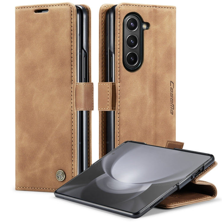 CaseMe-013 Multifunctional Retro Frosted Leather Phone Case, For Samsung Galaxy Z Fold5