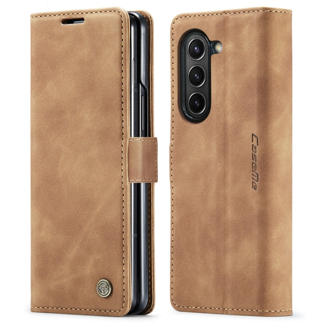 CaseMe-013 Multifunctional Retro Frosted Leather Phone Case, For Samsung Galaxy Z Fold5
