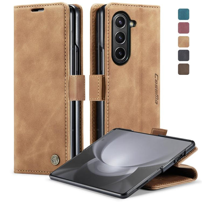 CaseMe-013 Multifunctional Retro Frosted Leather Phone Case, For Samsung Galaxy Z Fold5