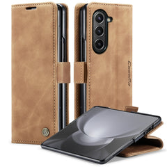 CaseMe-013 Multifunctional Retro Frosted Leather Phone Case, For Samsung Galaxy Z Fold5