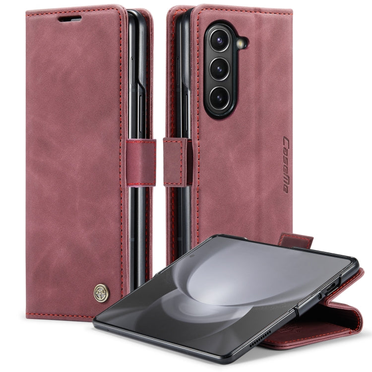 CaseMe-013 Multifunctional Retro Frosted Leather Phone Case, For Samsung Galaxy Z Fold5