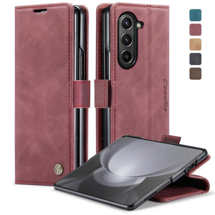 CaseMe-013 Multifunctional Retro Frosted Leather Phone Case, For Samsung Galaxy Z Fold5