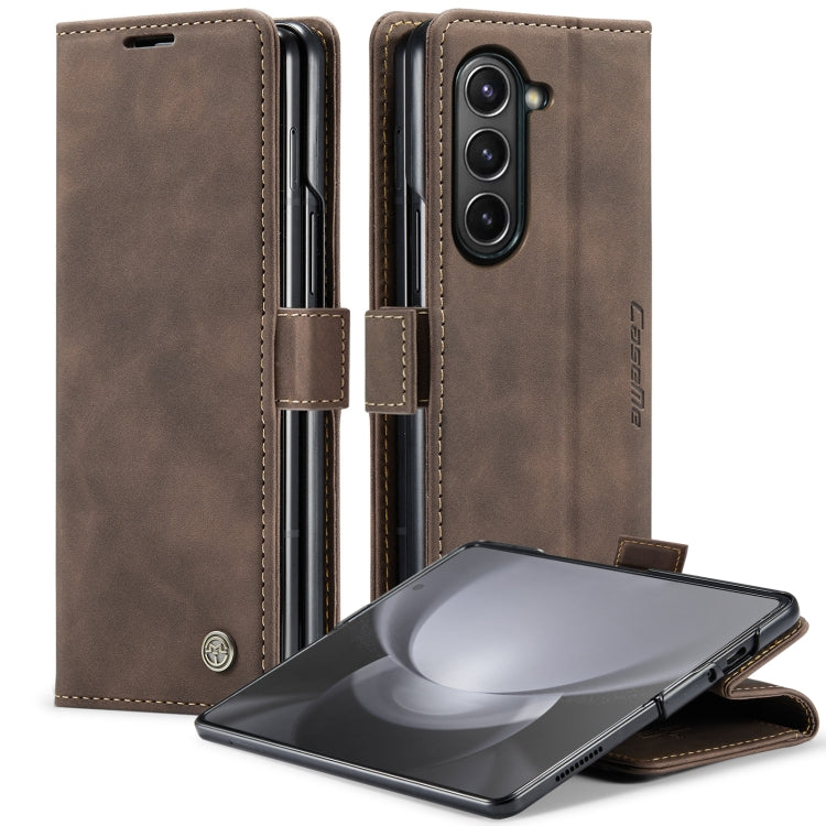 CaseMe-013 Multifunctional Retro Frosted Leather Phone Case, For Samsung Galaxy Z Fold5