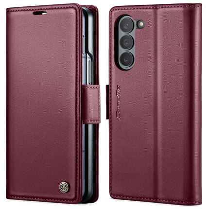 CaseMe 023 Butterfly Buckle Litchi Texture RFID Anti-theft Leather Phone Case, For Samsung Galaxy Z Flip6 / Flip7 FE, For Samsung Galaxy Z Fold6 5G, For Samsung Galaxy Z Fold5, For Samsung Galaxy Z Flip5