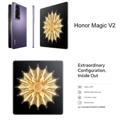 Honor Magic V2 Ultimate 5G, 7.92 inch + 6.43 inch MagicOS 7.2 Snapdragon 8 Gen2  Octa Core up to 3.36GHz, Network: 5G, OTG, Not Support Google Play, 16GB+1TB