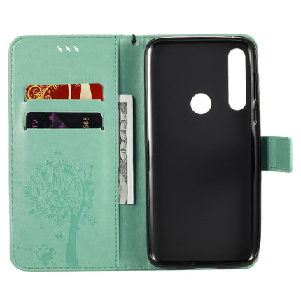 Tree & Cat Embossed Pattern Horizontal Flip Leather Case with Holder & Card Slots & Wallet & Lanyard, For Motorola Moto G Power, For Motorola Moto G8 Power Lite