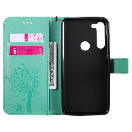 Tree & Cat Embossed Pattern Horizontal Flip Leather Case with Holder & Card Slots & Wallet & Lanyard, For Motorola Moto G8 Power, For OPPO Realme 6
