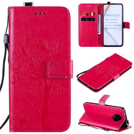 Tree & Cat Embossed Pattern Horizontal Flip Leather Case with Holder & Card Slots & Wallet & Lanyard, For Xiaomi Redmi K30 Pro, For Xiaomi Redmi Note 9 Pro