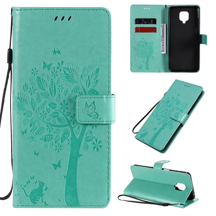 Tree & Cat Embossed Pattern Horizontal Flip Leather Case with Holder & Card Slots & Wallet & Lanyard, For Xiaomi Redmi K30 Pro, For Xiaomi Redmi Note 9 Pro