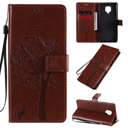 Tree & Cat Embossed Pattern Horizontal Flip Leather Case with Holder & Card Slots & Wallet & Lanyard, For Xiaomi Redmi K30 Pro, For Xiaomi Redmi Note 9 Pro