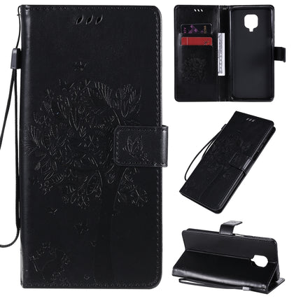 Tree & Cat Embossed Pattern Horizontal Flip Leather Case with Holder & Card Slots & Wallet & Lanyard, For Xiaomi Redmi K30 Pro, For Xiaomi Redmi Note 9 Pro