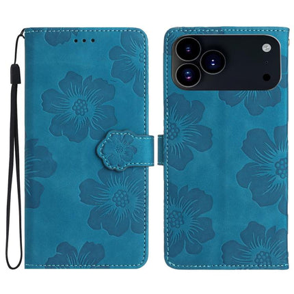 Flower Embossing Pattern Leather Phone Case, For iPhone 16e / 17e, For iPhone 17 Pro Max, For iPhone 17 Pro, For iPhone 17