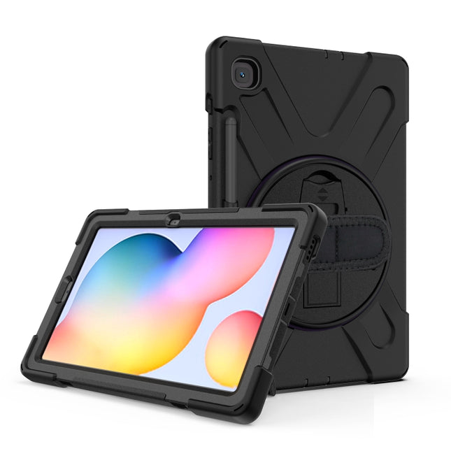 Funda protectora de silicona y PC a prueba de golpes con soporte, correa para el hombro, correa para la mano y ranura para bolígrafo, para Samsung Galaxy Tab S6 Lite P610, para iPad Pro 12.9 2021/2020