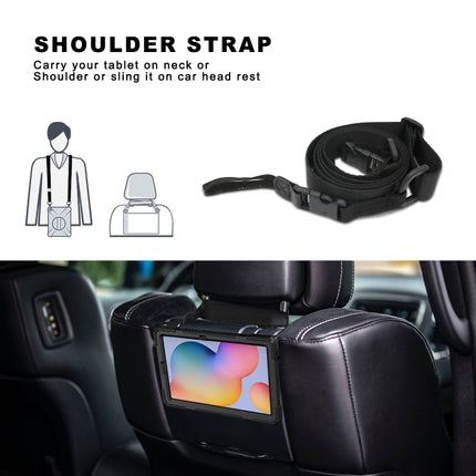 Shockproof Colorful Silicone + PC Protective Case with Holder & Shoulder Strap & Hand Strap & Pen Slot, For Samsung Galaxy Tab S6 Lite P610, For iPad Pro 12.9 2021 / 2020