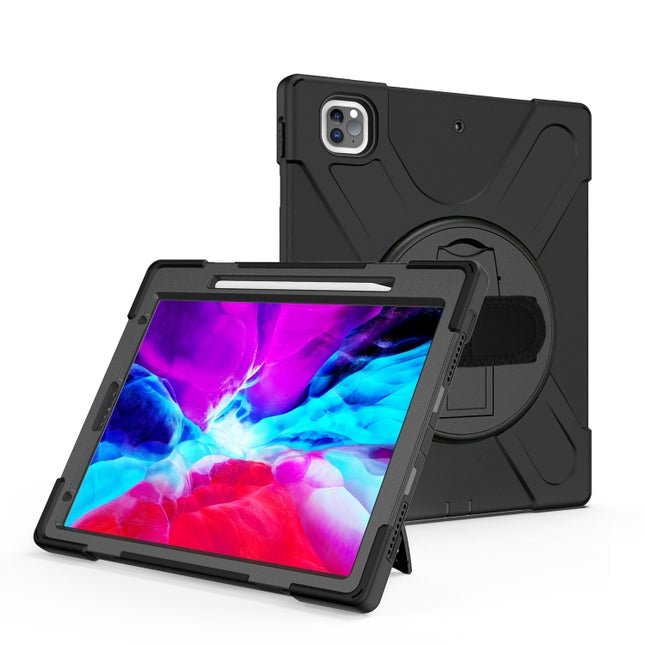 Stoßfeste, bunte Schutzhülle aus Silikon + PC mit Halterung &amp; Schultergurt &amp; Handschlaufe &amp; Stiftschlitz, für Samsung Galaxy Tab S6 Lite P610, für iPad Pro 12.9 2021/2020