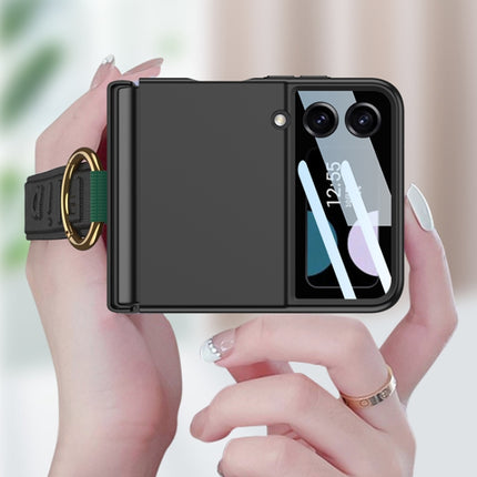 GKK Integrated Ultrathin Shockproof Phone Case with Ring Wrist Strap, For Samsung Galaxy Z Flip3 5G