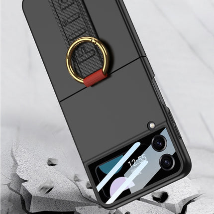 GKK Integrated Ultrathin Shockproof Phone Case with Ring Wrist Strap, For Samsung Galaxy Z Flip3 5G